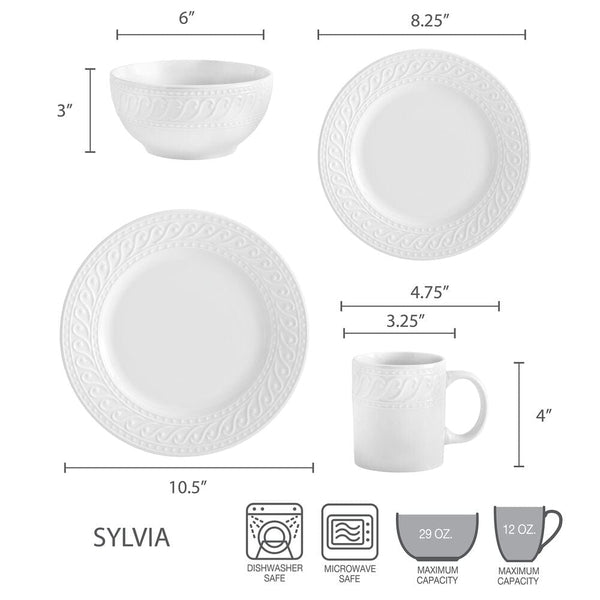 Sylvia 32 Piece Dinnerware Set, Service for 8 - Image 3