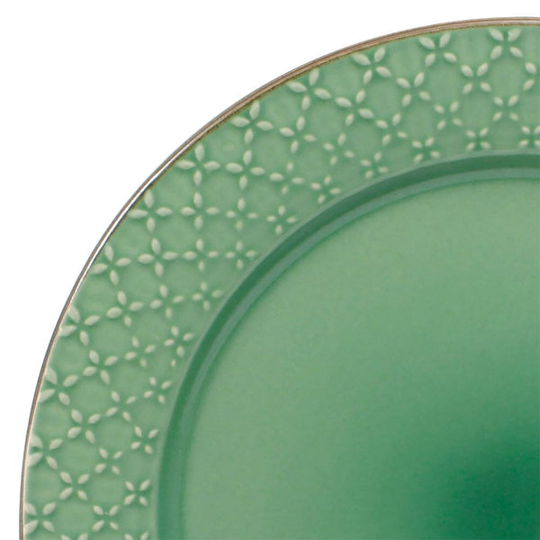 French Lace Green 16 Piece Dinnerware Set Service for 4 - Image 4