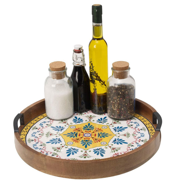 Tile Design Lazy Susan Serve Tray - Image 3