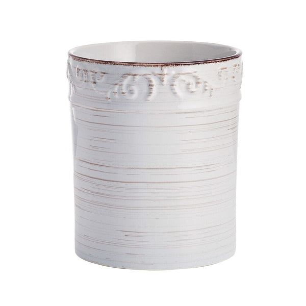 Trellis White Utensil Crock with Tools - Image 4