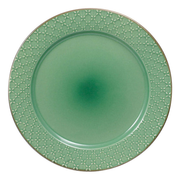 French Lace Green 16 Piece Dinnerware Set Service for 4 - Image 5