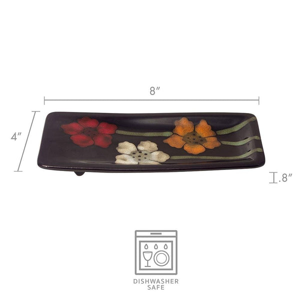 Painted Poppies Rectangular Spoon Rest - Image 3