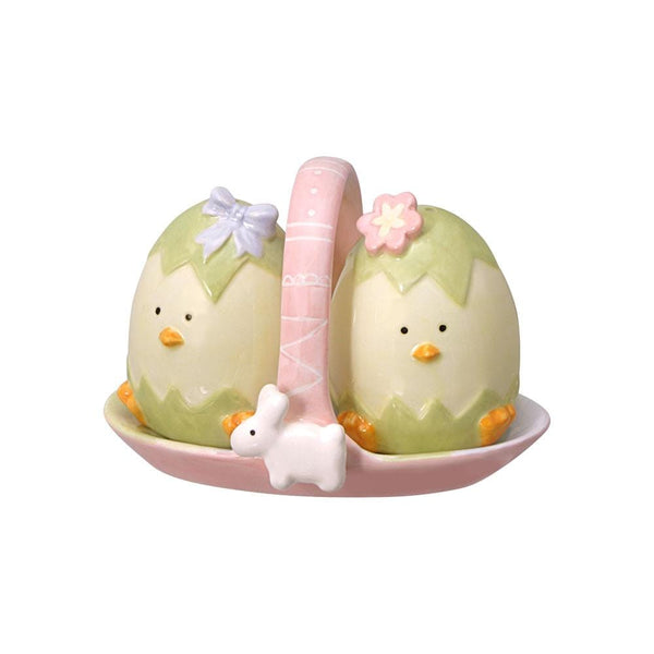 Spring Chicks Easter Salt and Pepper Set with Caddy - Image 2